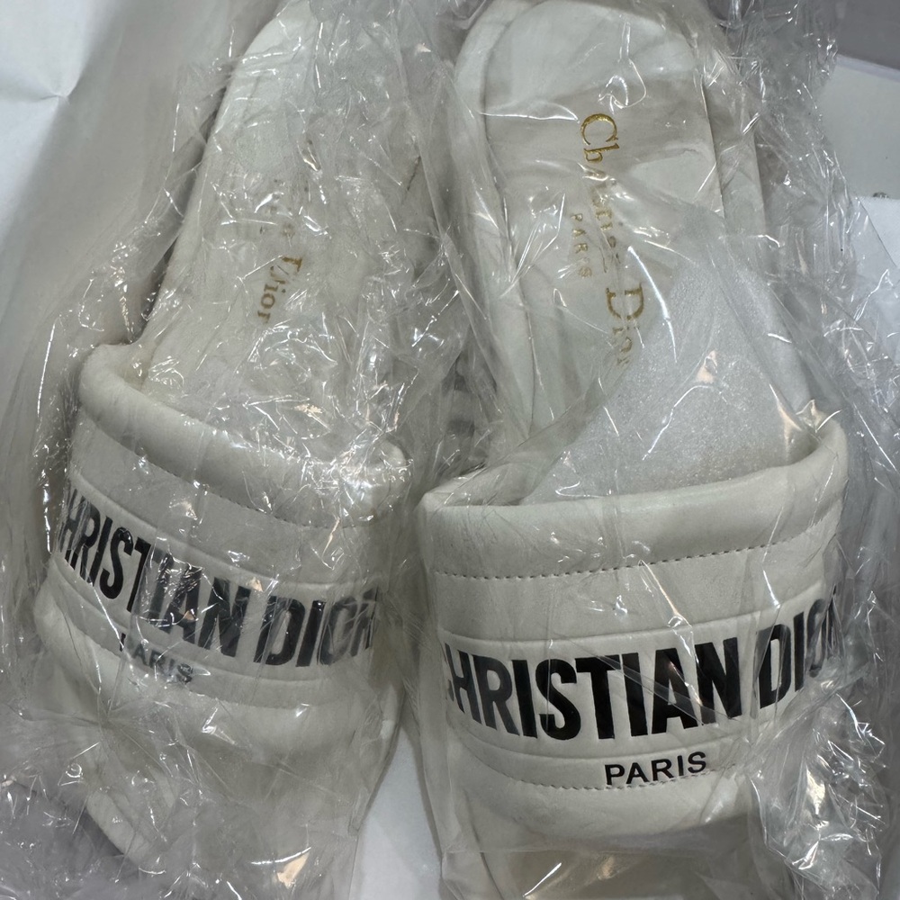 White Slide Sandals - Picture 6 of 6